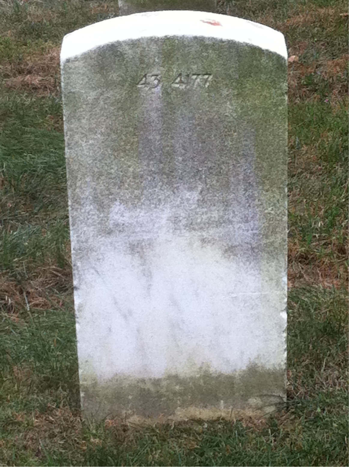 Back of headstone — Robert Marshall Tyler