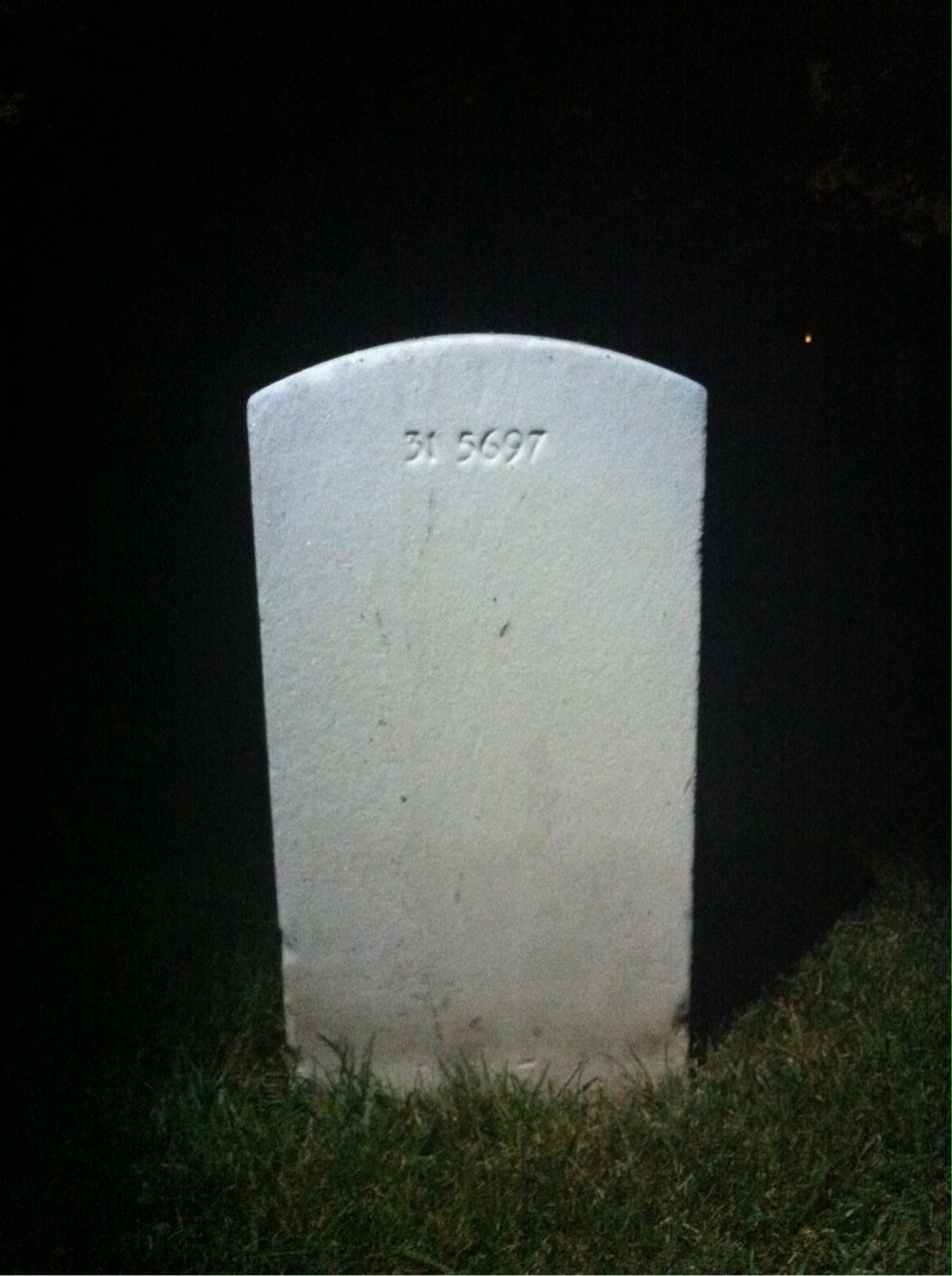 Back of headstone — James Andrews