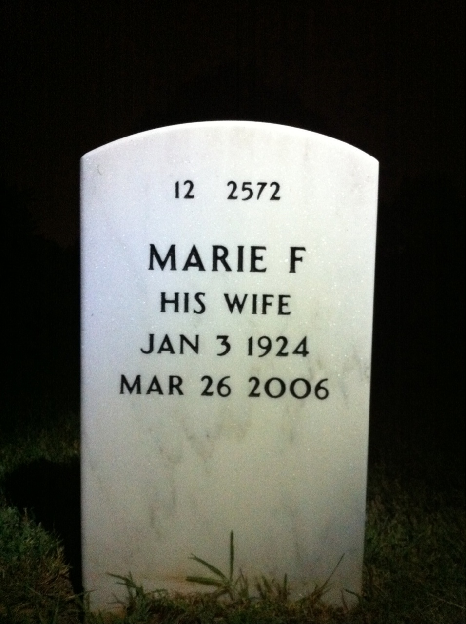 Back of headstone — Morris Stith