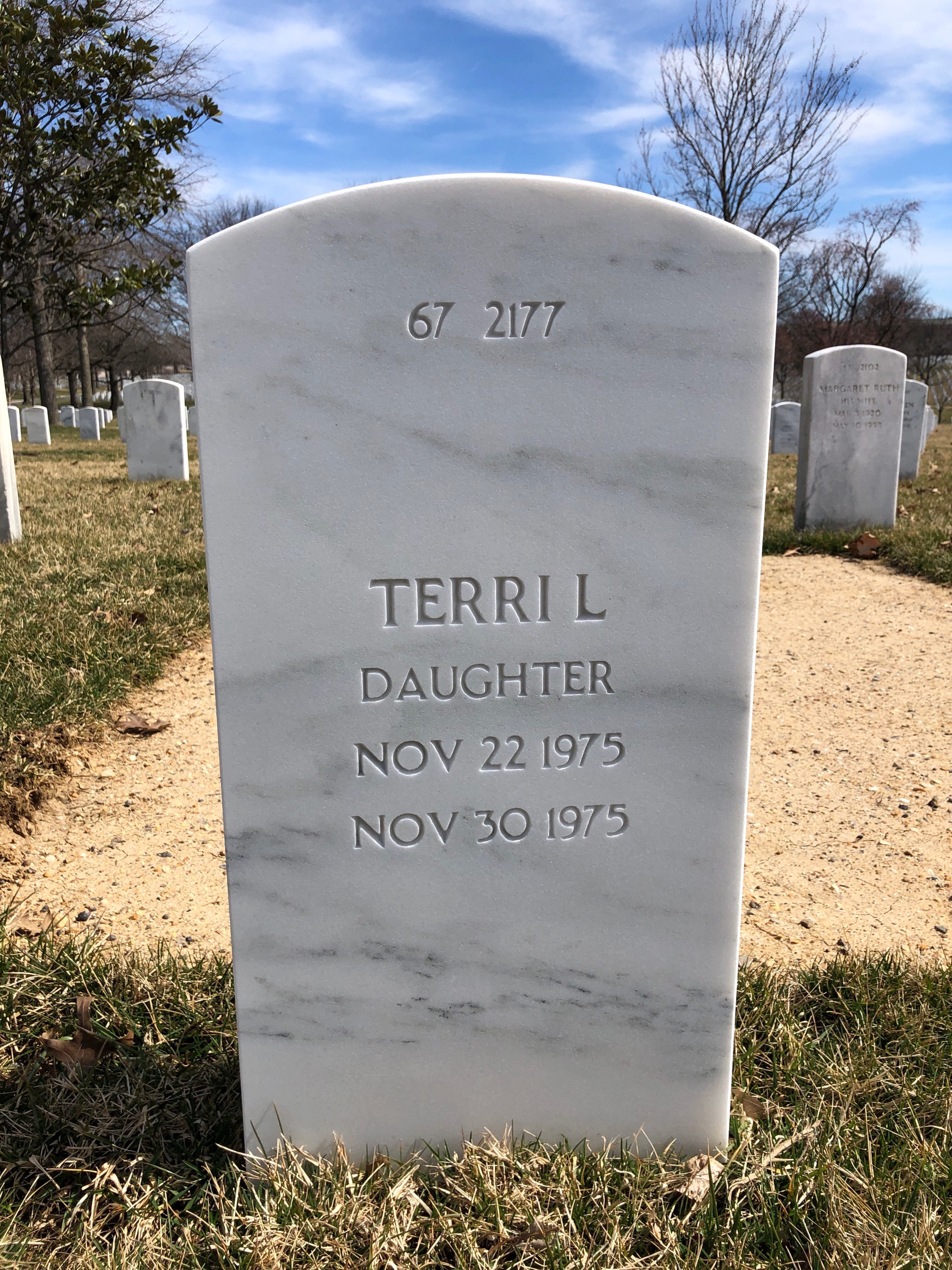 Back of headstone — Gregory Morgan