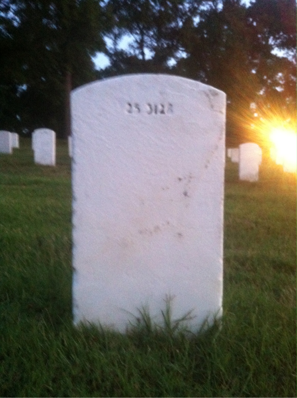 Back of headstone — Sarah Allen