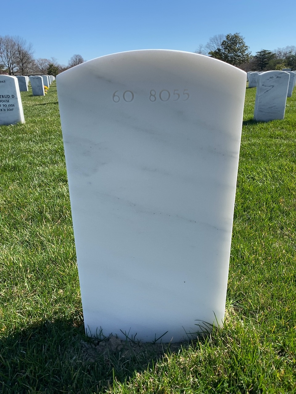 Back of headstone — Blair Smith