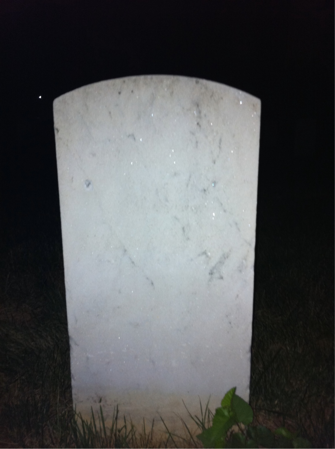 Back of headstone — John Morris