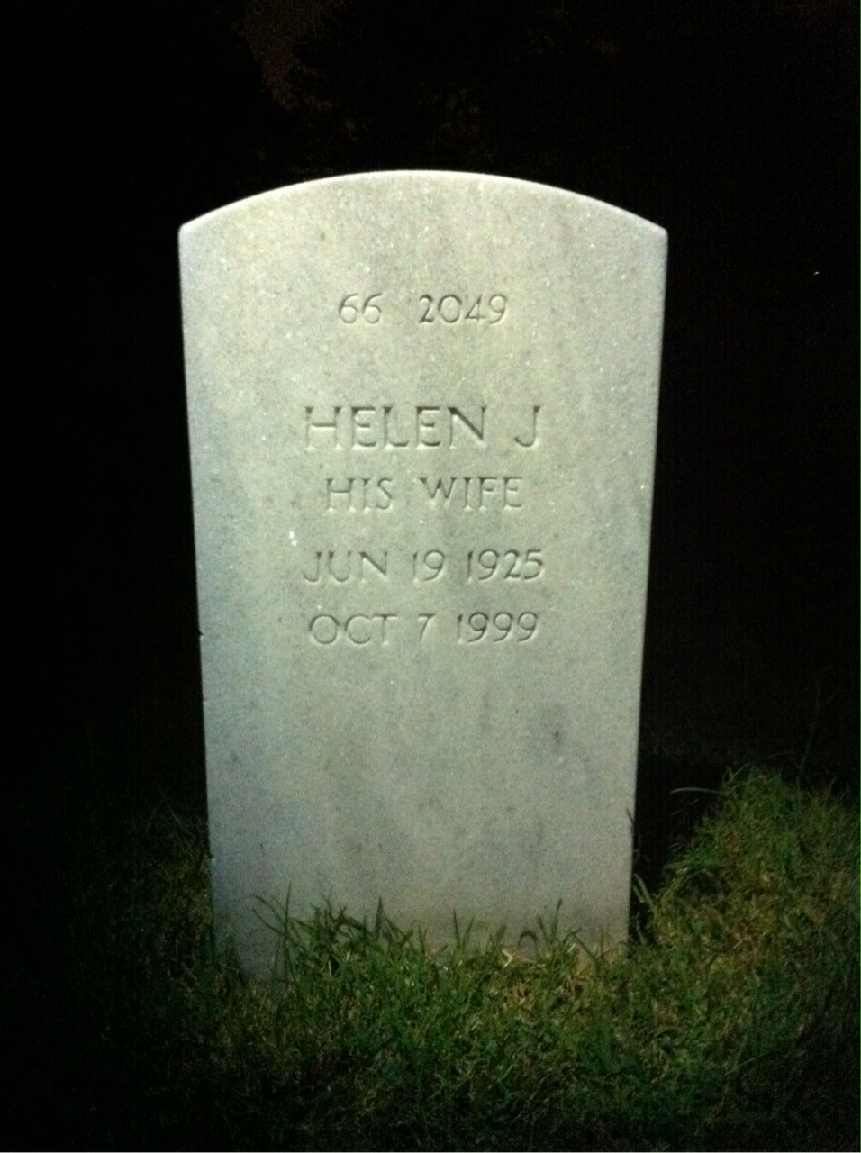 Back of headstone — Robert Andrews