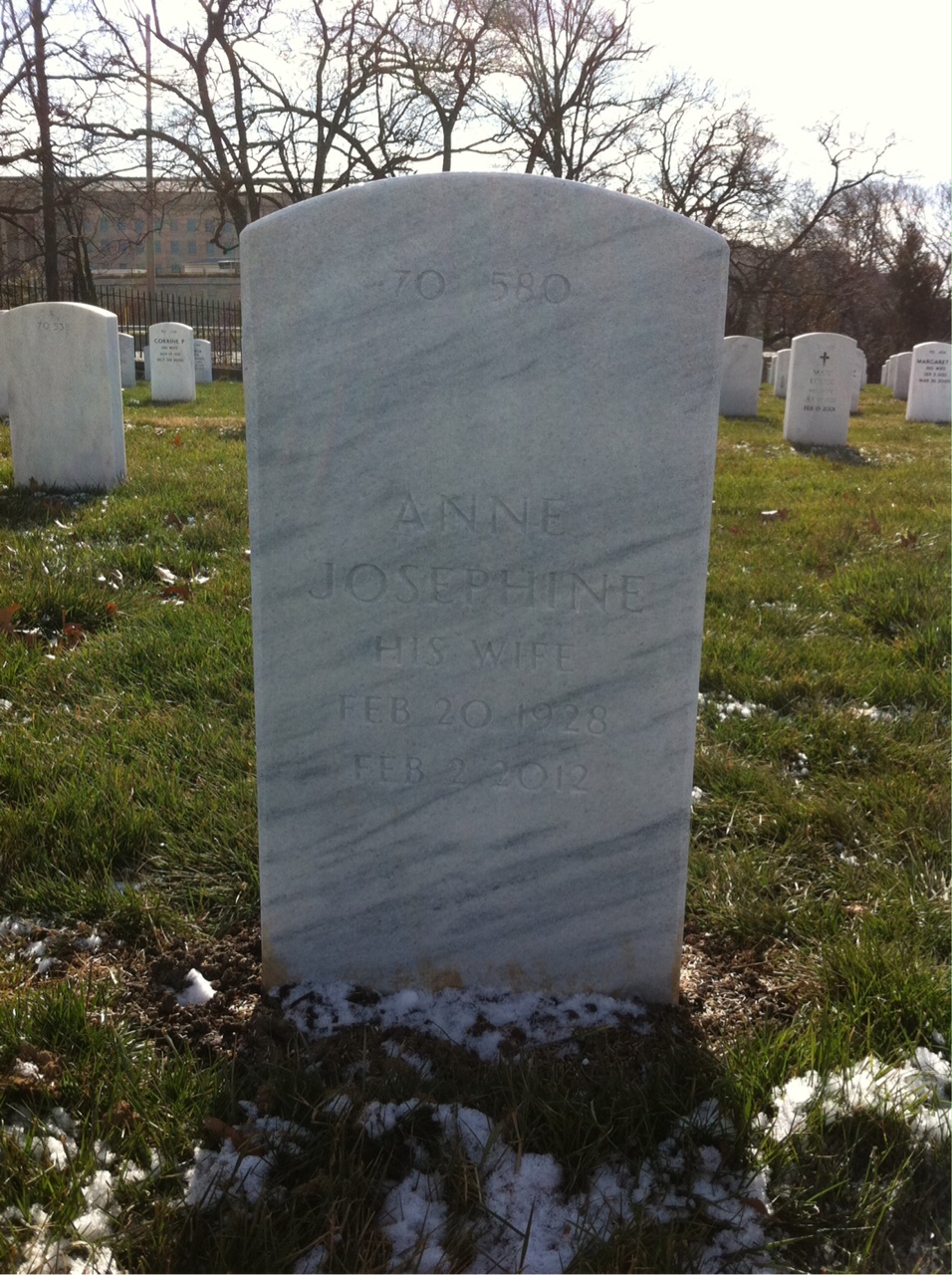 Back of headstone — Robert M Oliver