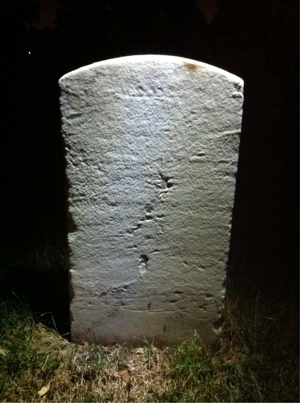 Back of headstone — Leo Cunningham