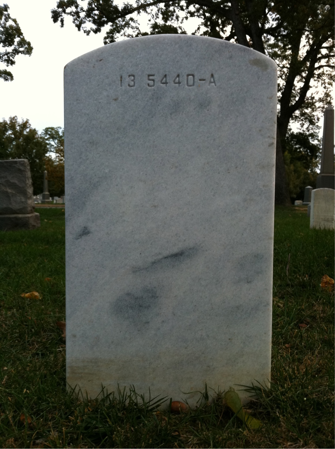 Back of headstone — Edmond Arnold