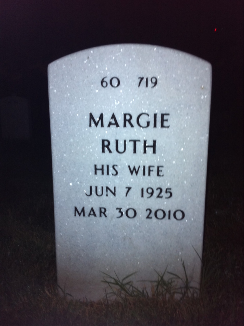 Back of headstone — Mason Lee