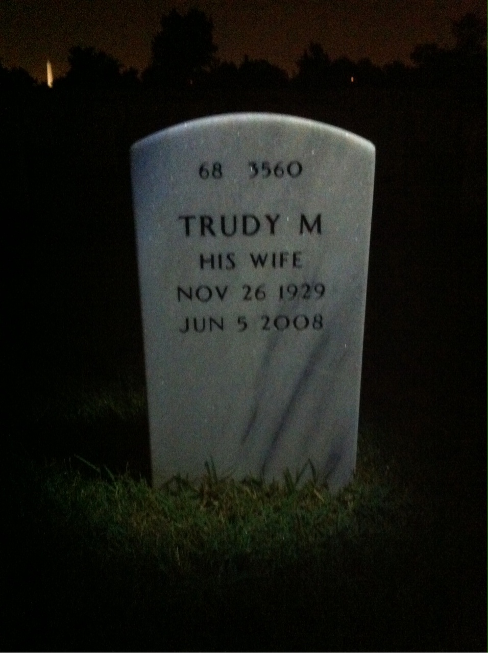 Back of headstone — Gurley Jeffries