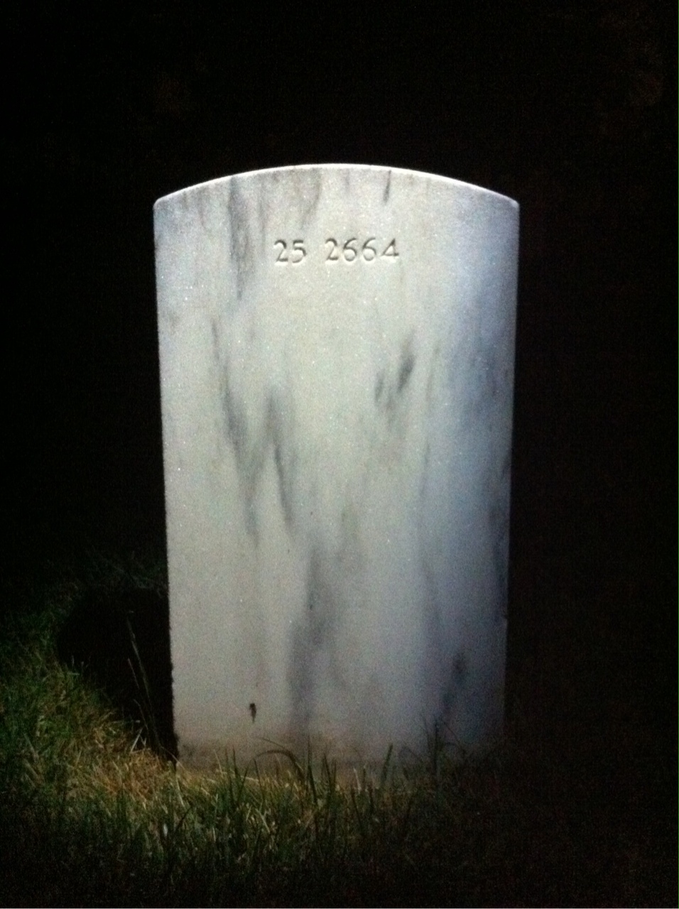 Back of headstone — Etta Mosby