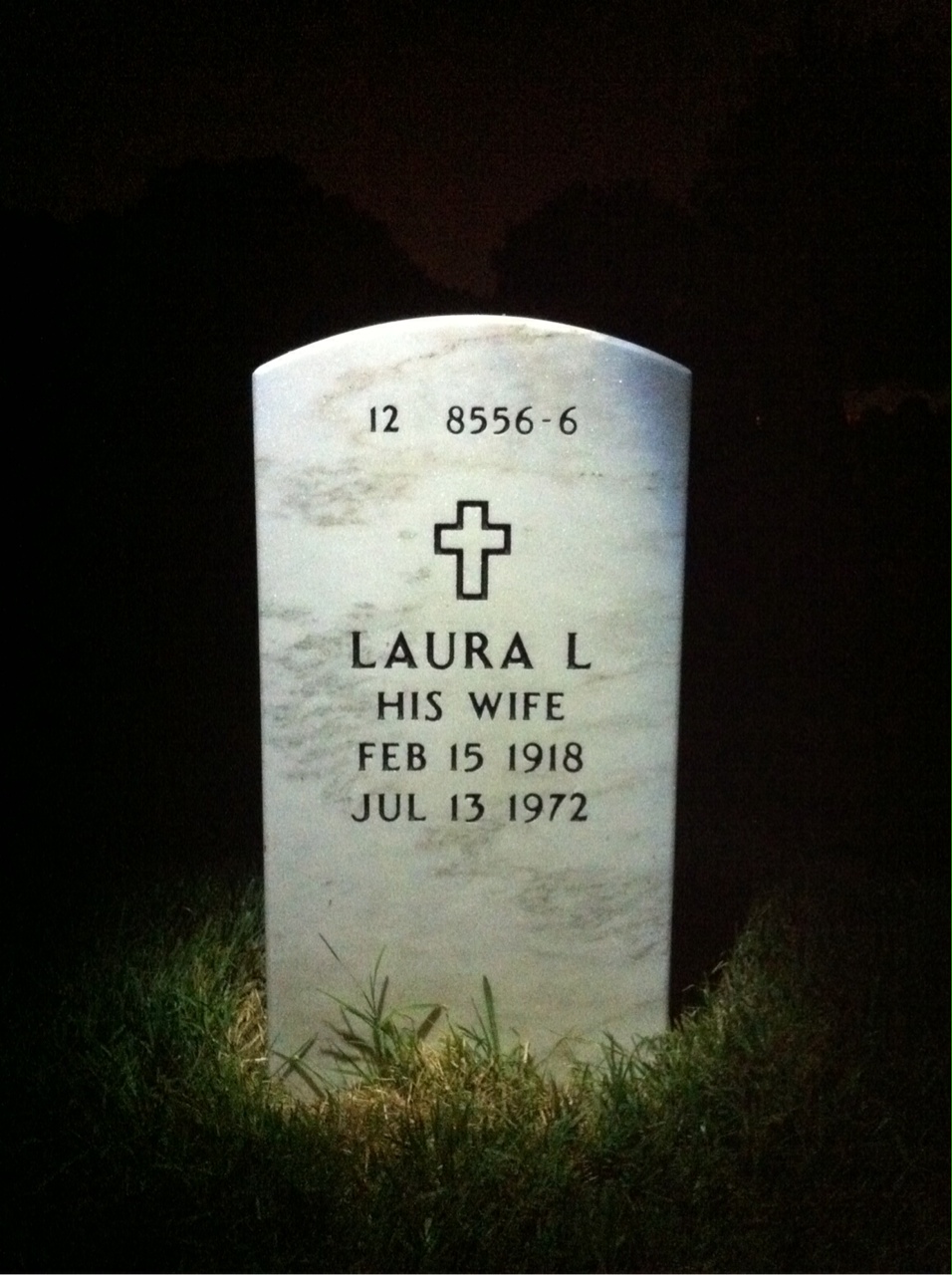 Back of headstone — Everette Newton