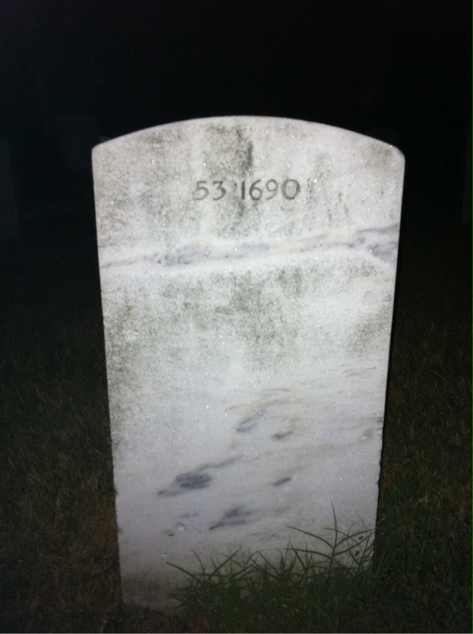 Back of headstone — Not Captured Anderegg