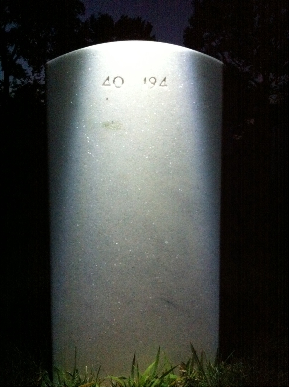 Back of headstone — Sydney Baker