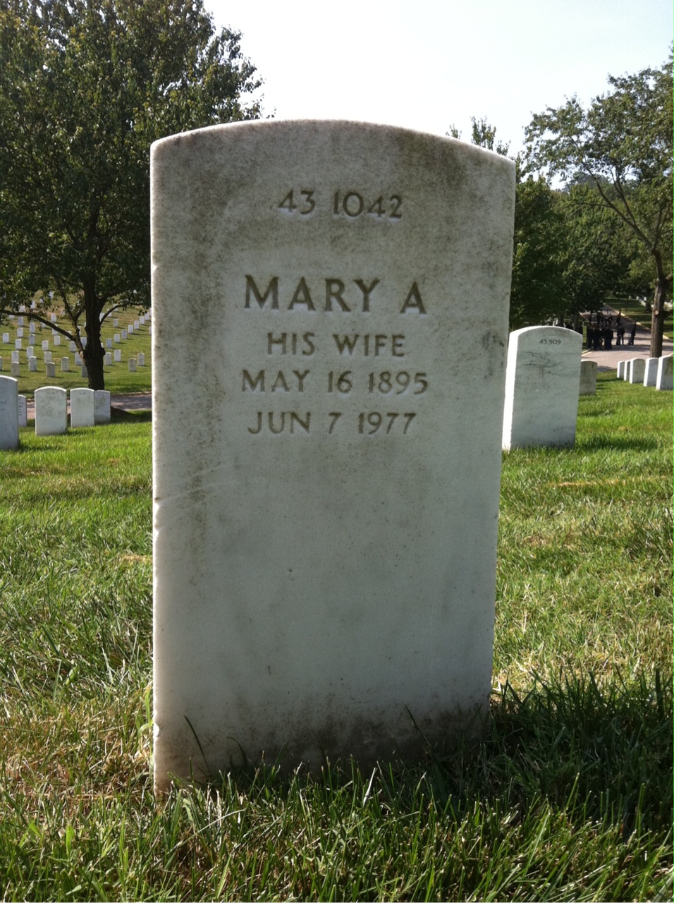 Back of headstone — Walter H Stewart