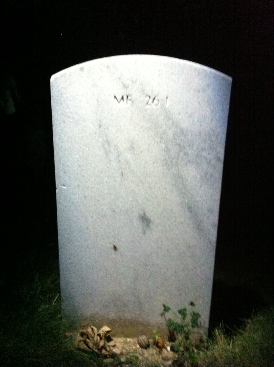 Back of headstone — Harry Momoa