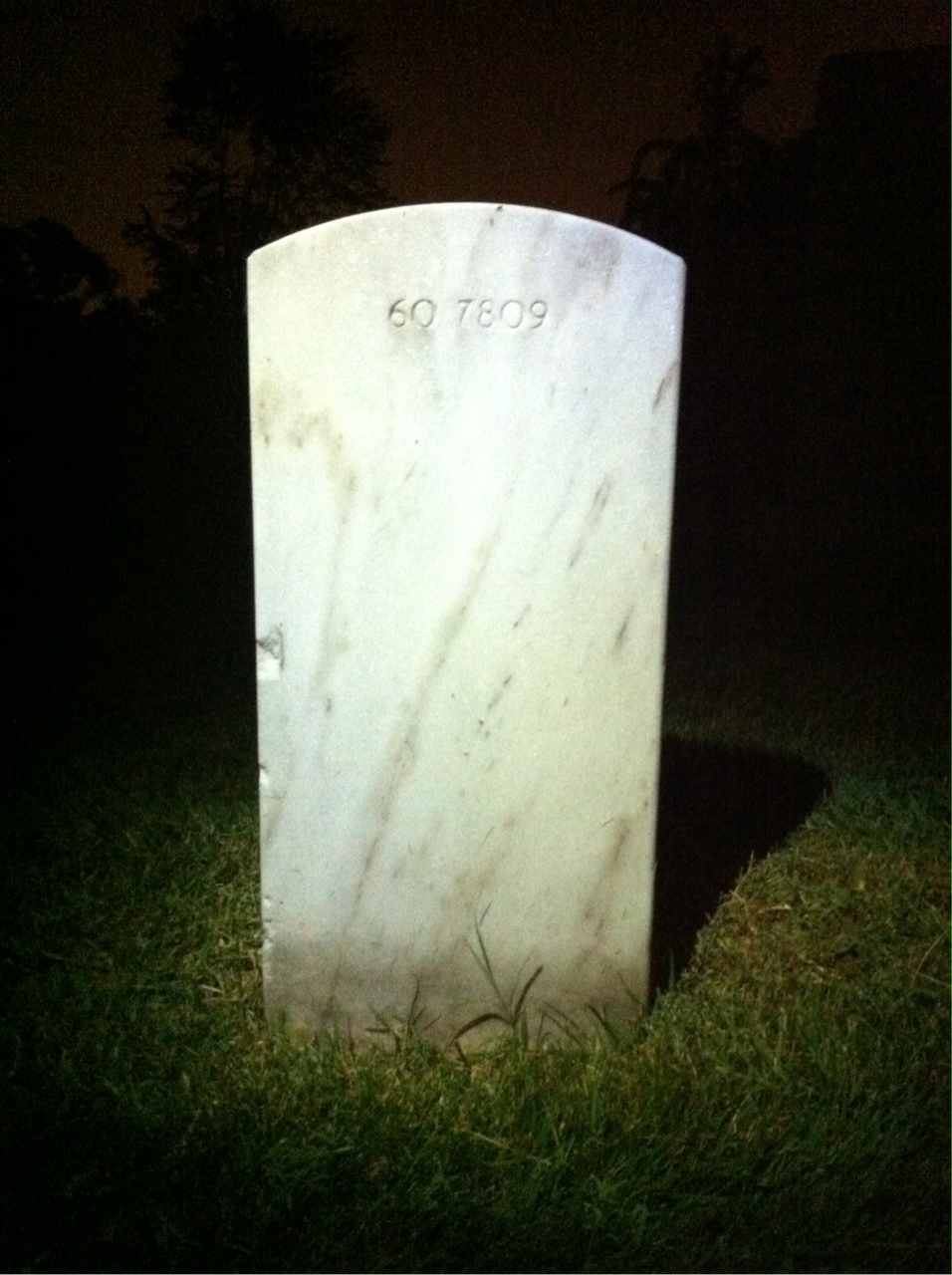 Back of headstone — James Barrett