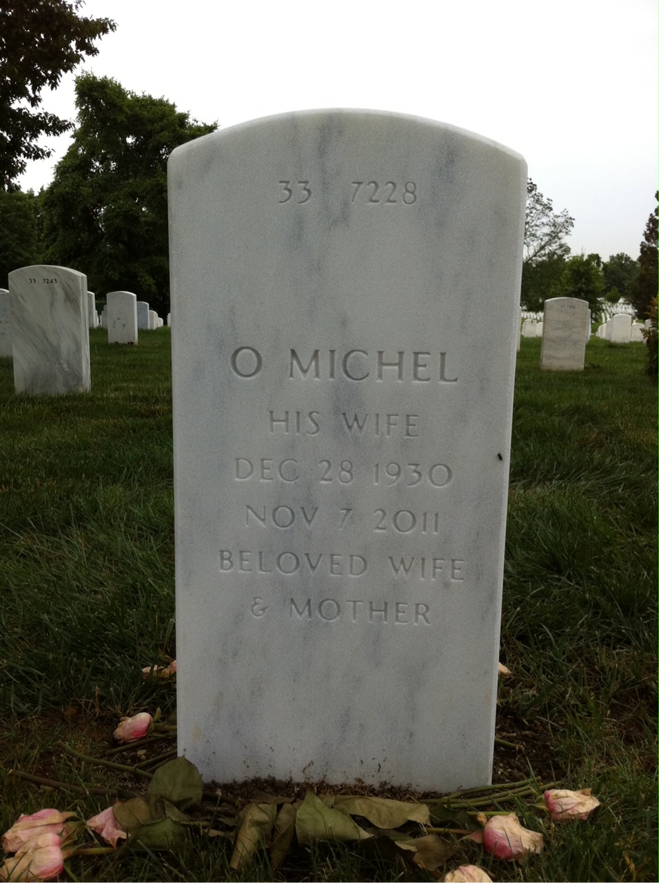Back of headstone — Loren Abel