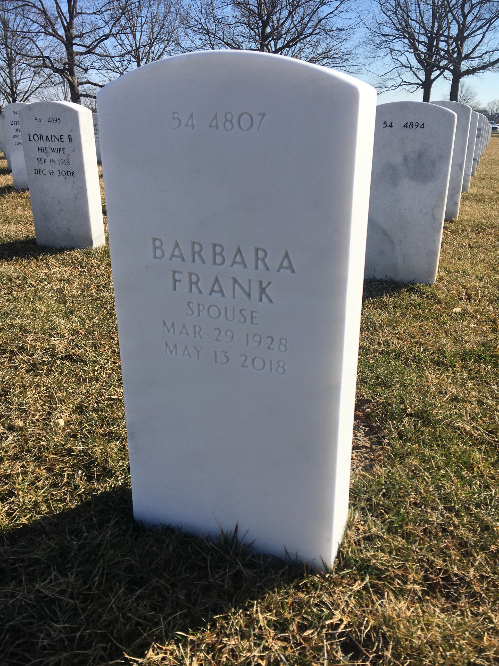 Back of headstone — Vincent Hamant