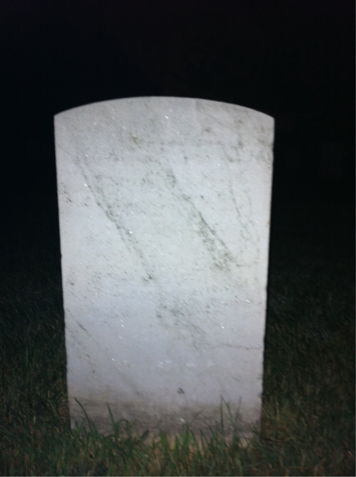 Back of headstone — John Balin