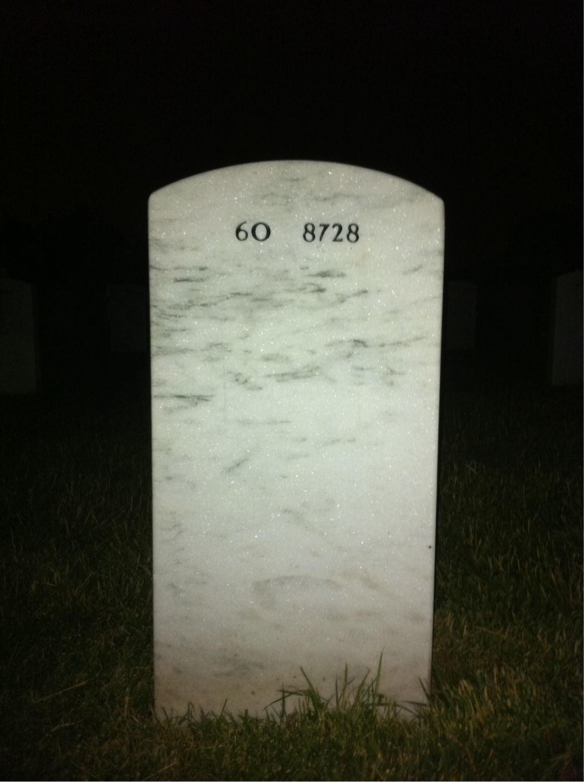 Back of headstone — George Howell