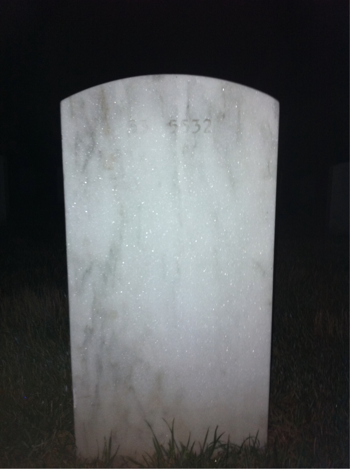 Back of headstone — Sally Anthony