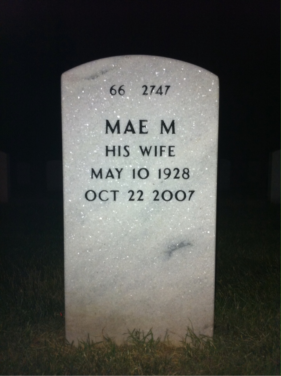 Back of headstone — John Morton