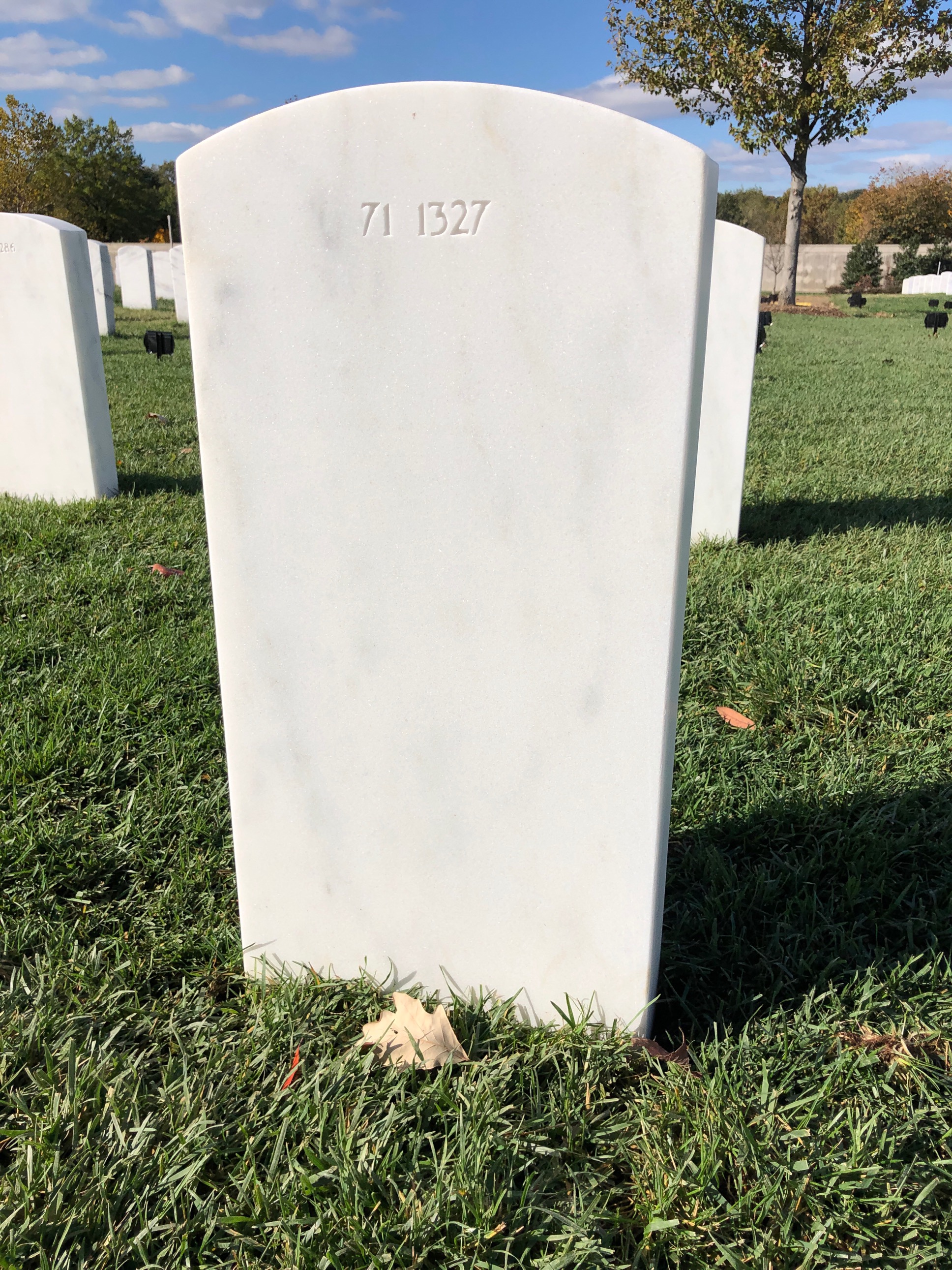 Back of headstone — Roger L Desilets