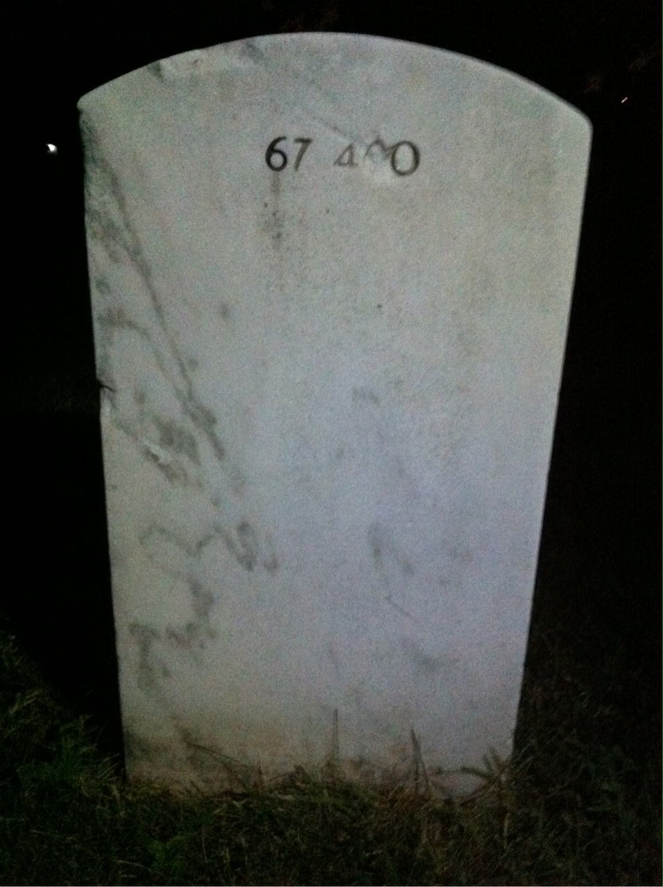 Back of headstone — Wilbur Lee Macdonald