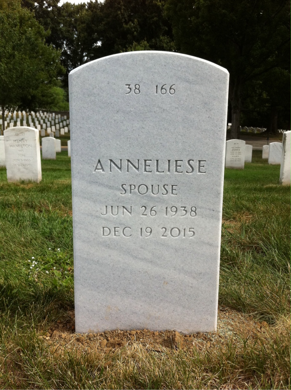 Back of headstone — William G Perdue
