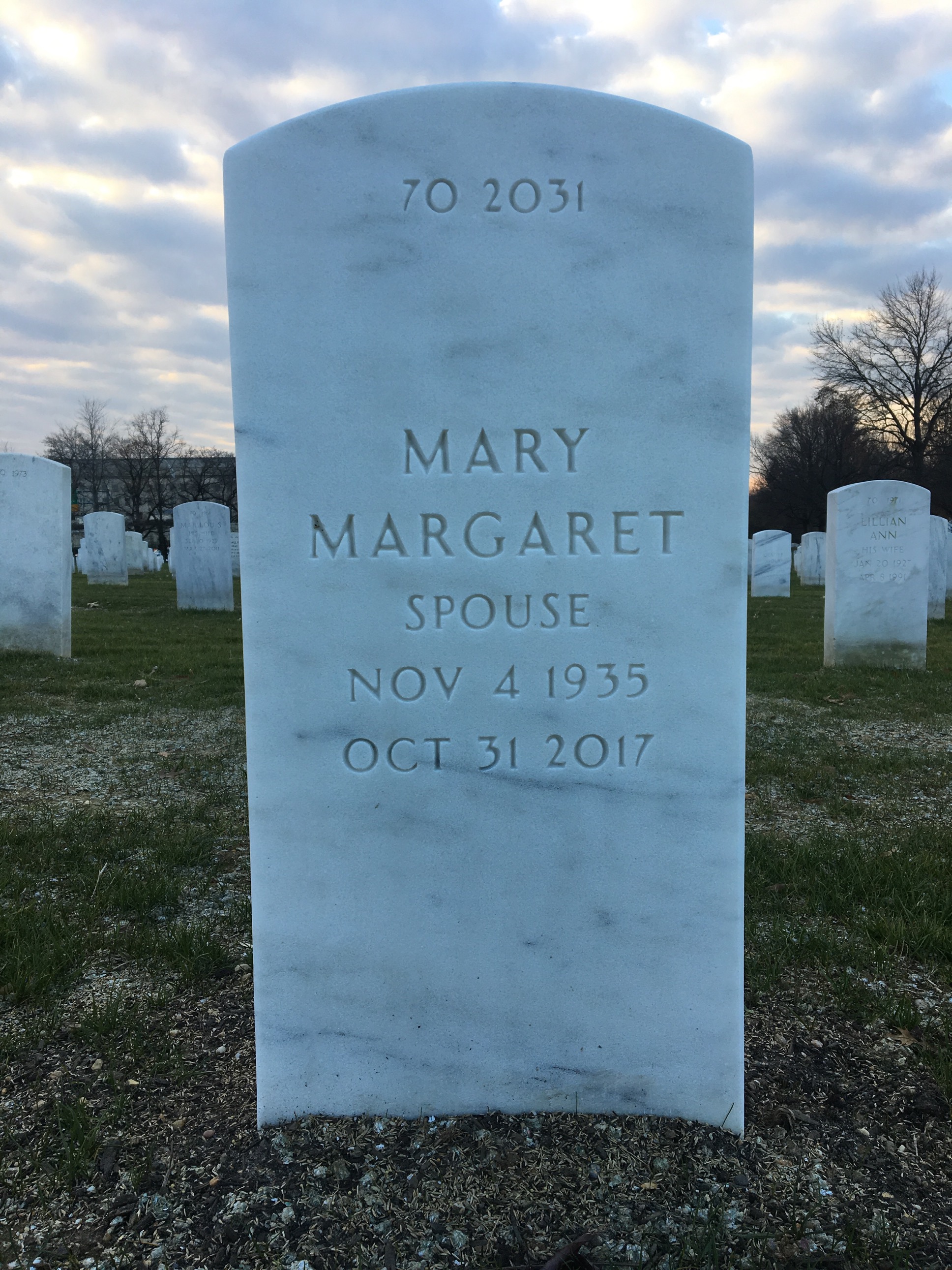 Back of headstone — Robert Mills