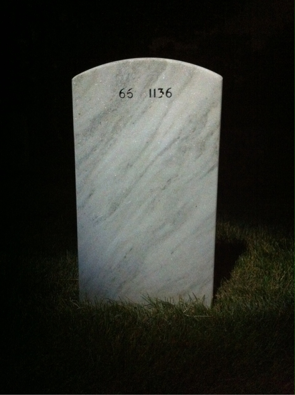Back of headstone — Leroy Hammond