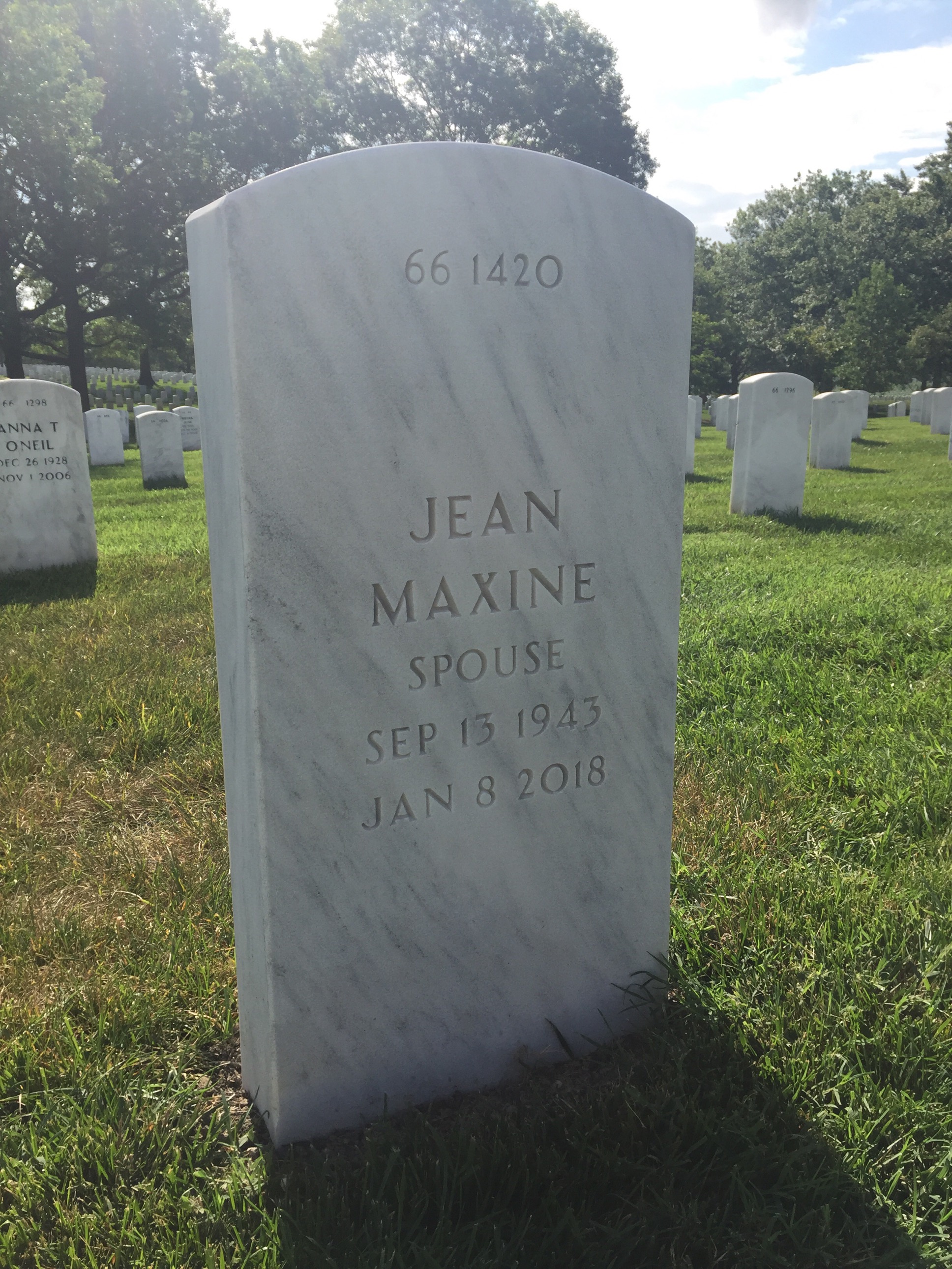 Back of headstone — Melvin Mckinney