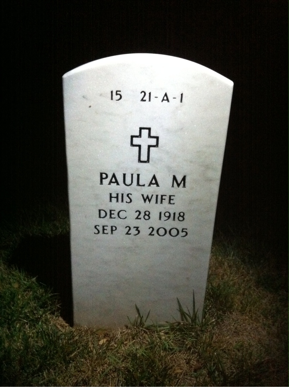 Back of headstone — Joseph Cushing