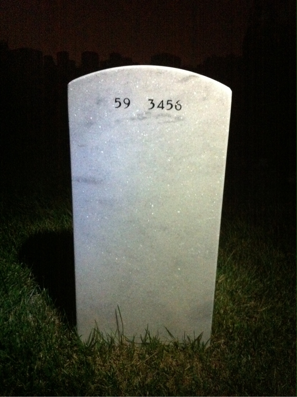 Back of headstone — James Breen