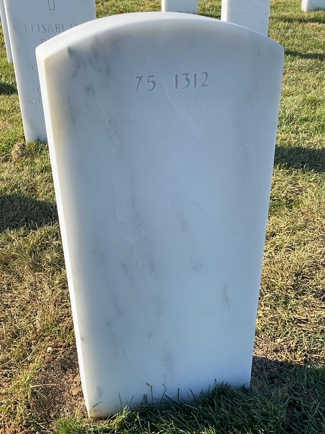 Back of headstone — John Moseman