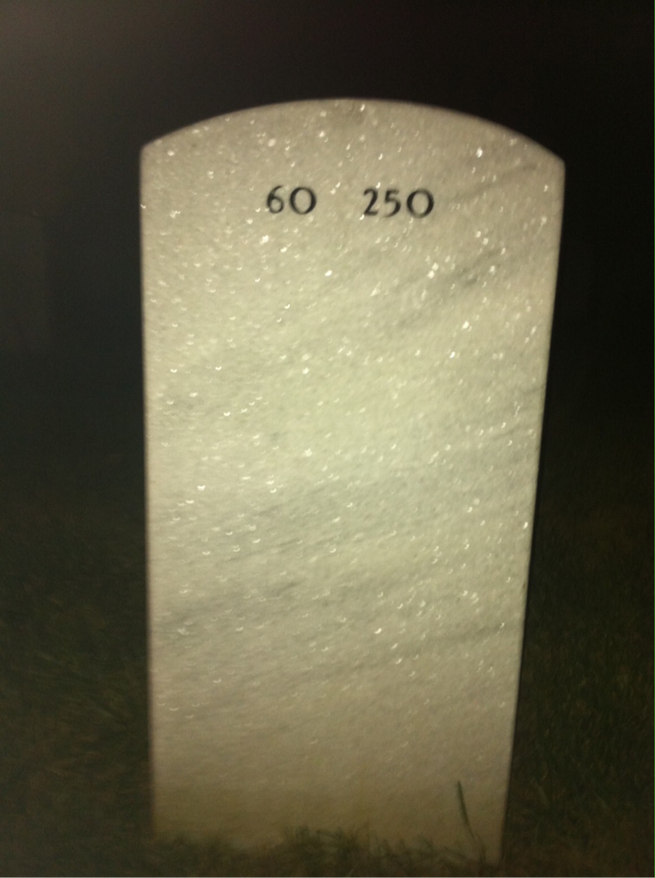 Back of headstone — Charles Pendleton