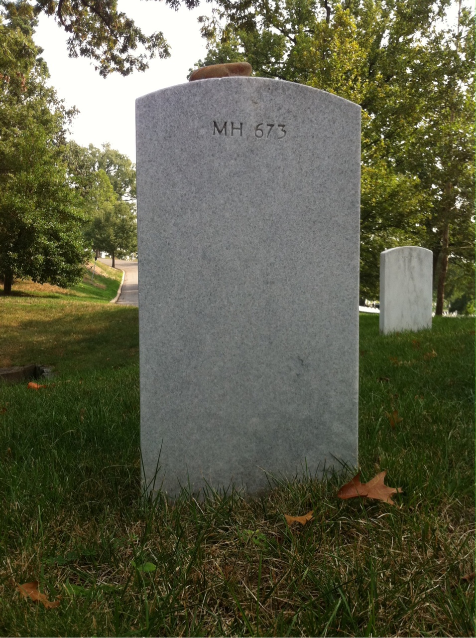 Back of headstone — Clarence Morris