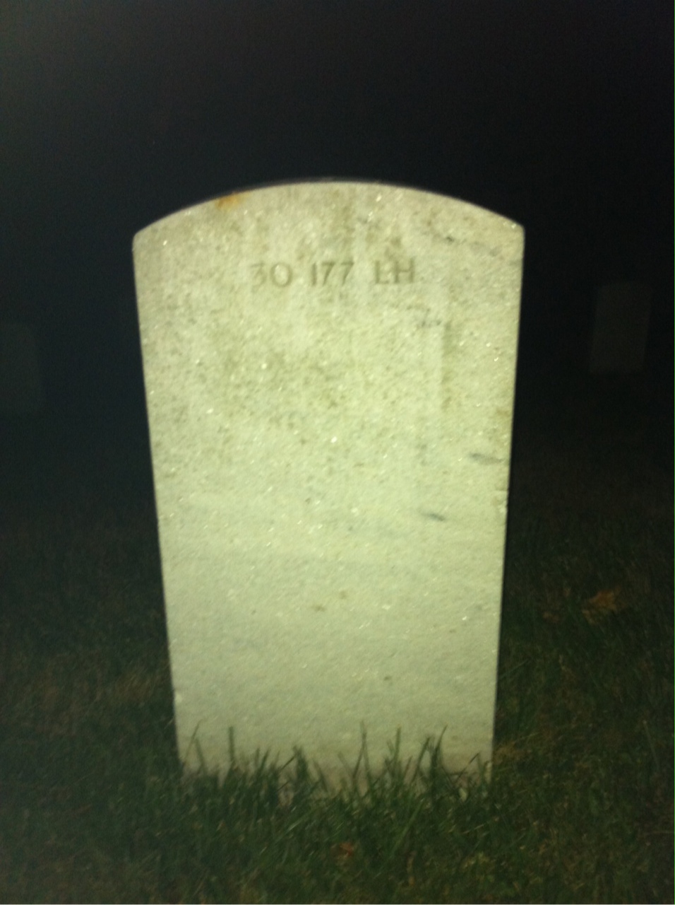 Back of headstone — Nora Corbin