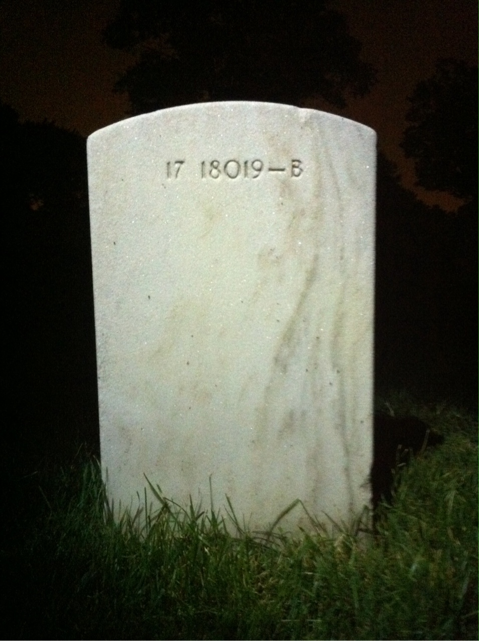 Back of headstone — William Murray