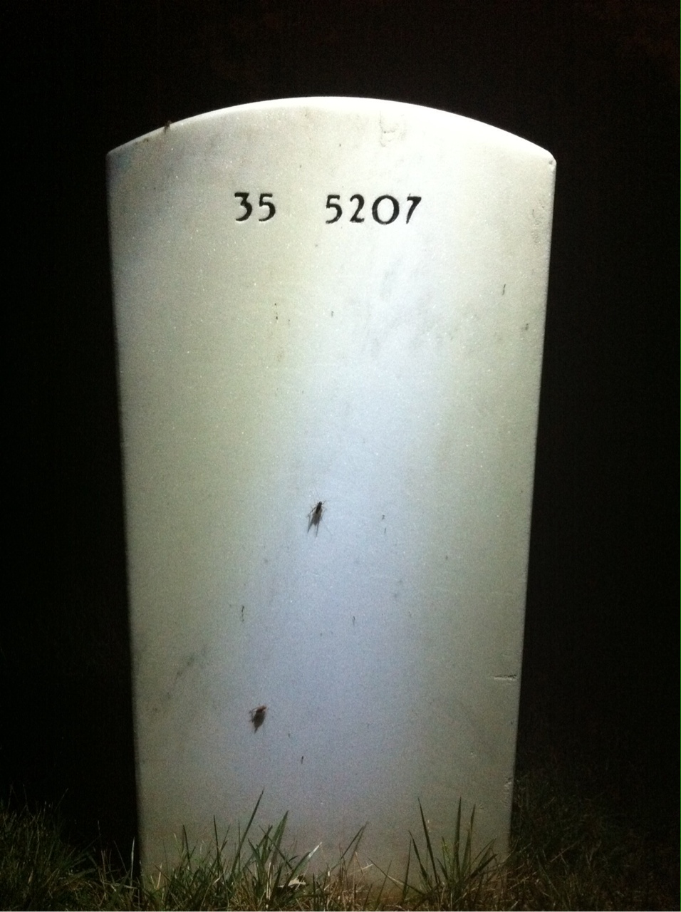 Back of headstone — John Keeley
