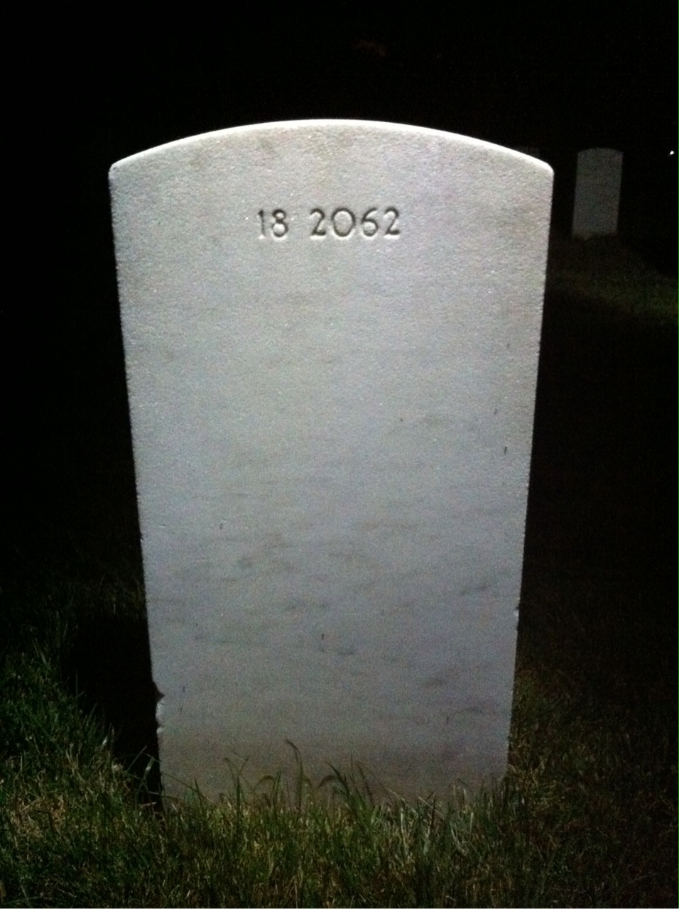 Back of headstone — John Cox