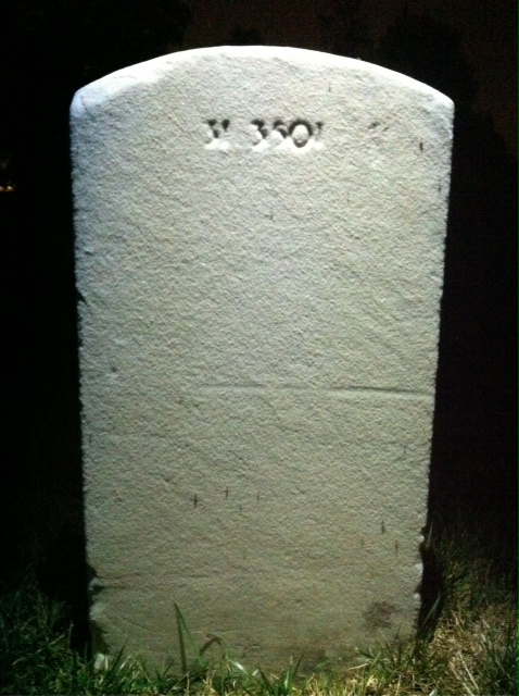 Back of headstone — Russell Artz