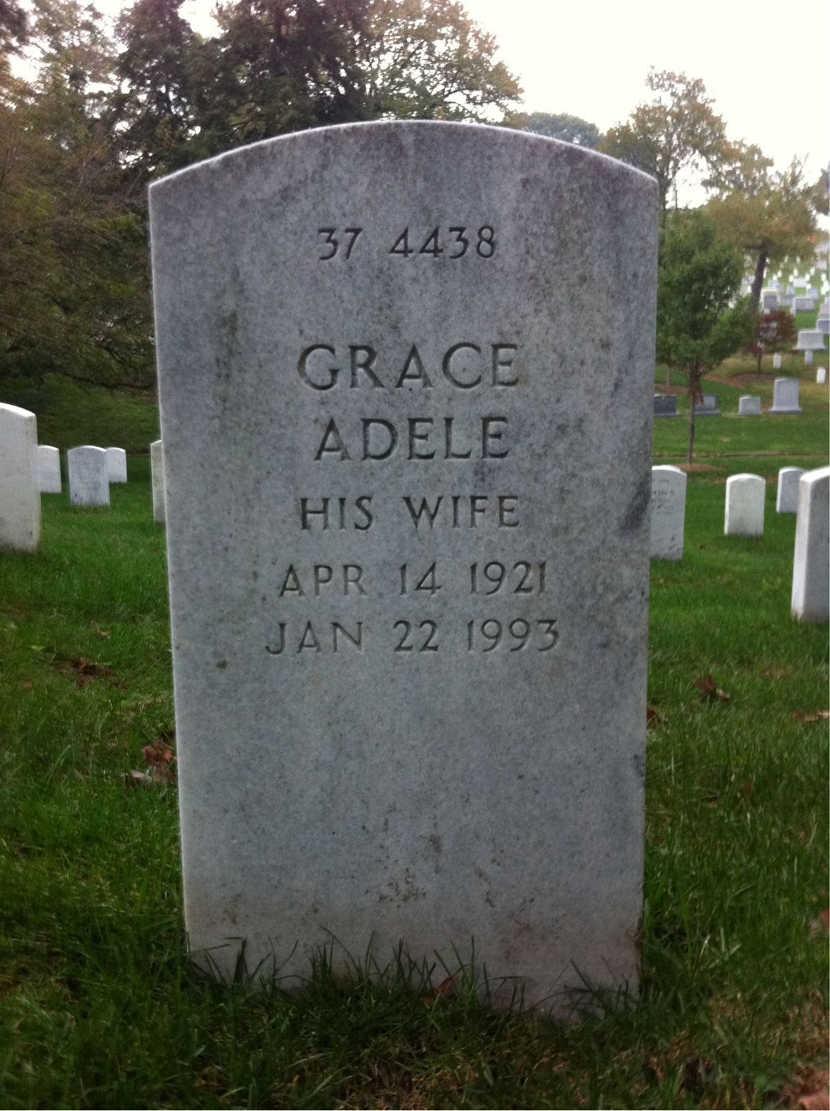 Back of headstone — Thomas Morgan