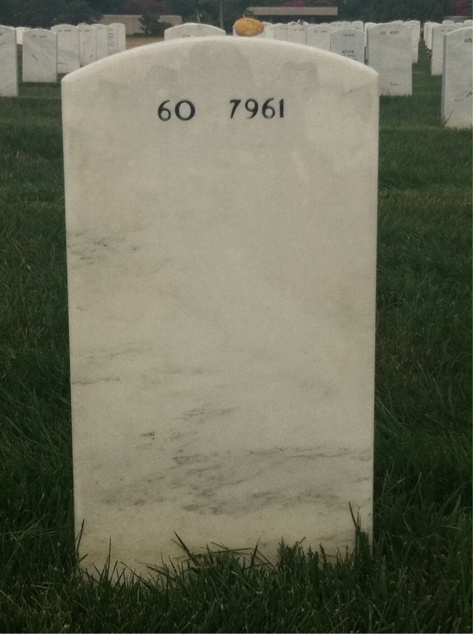 Back of headstone — Ray Owens
