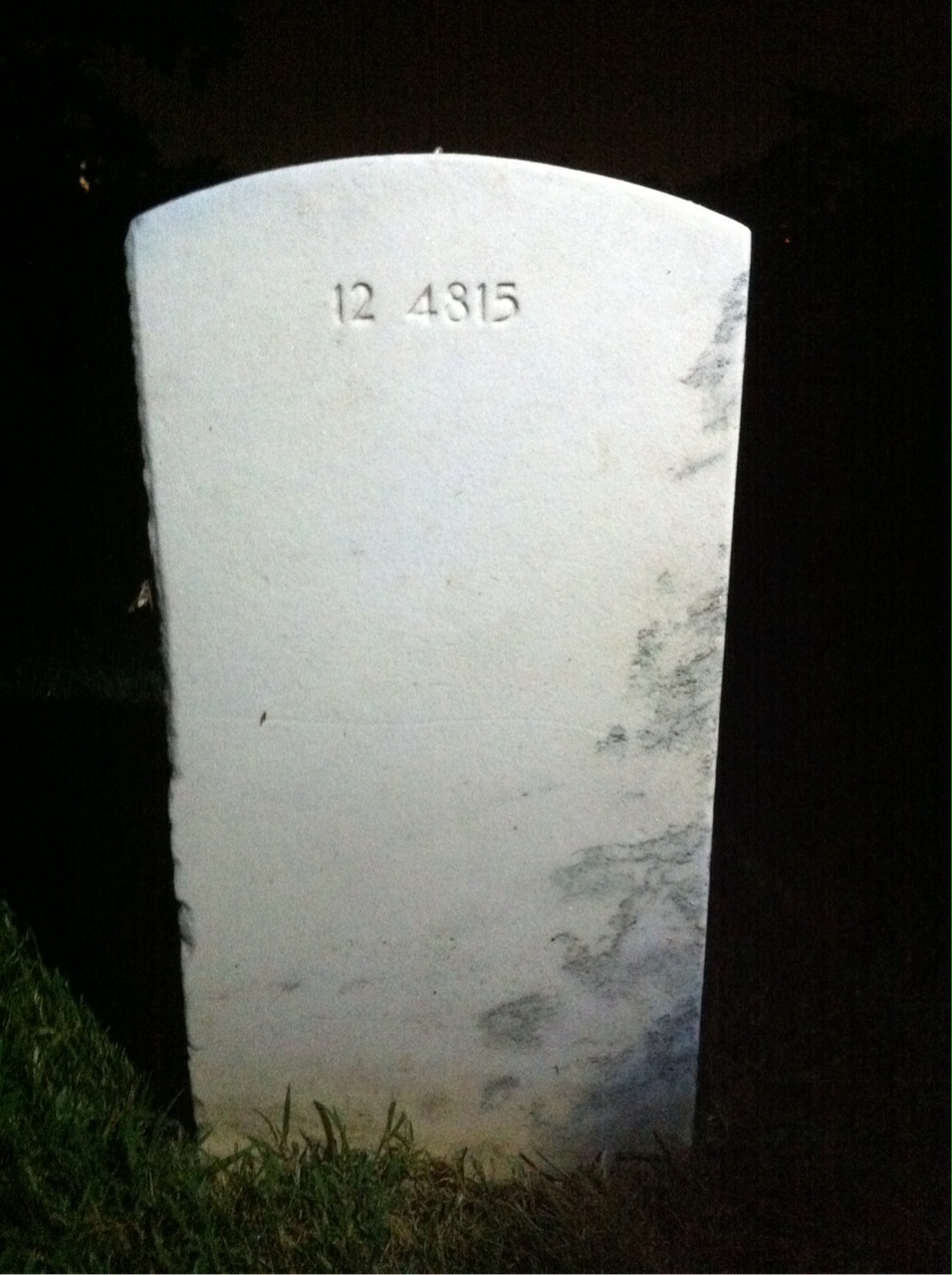 Back of headstone — Robert Butler Scott