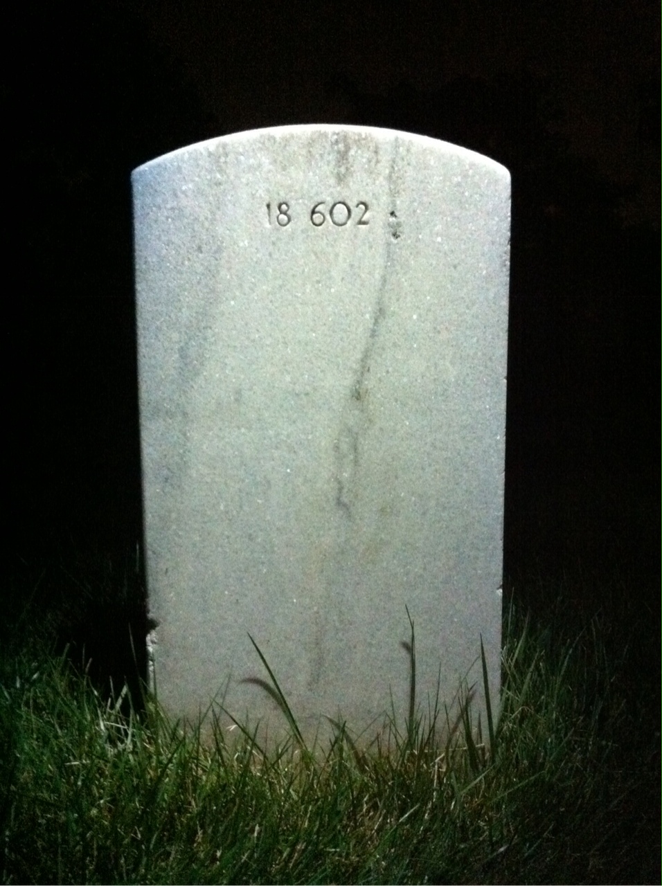 Back of headstone — Albert Moussett