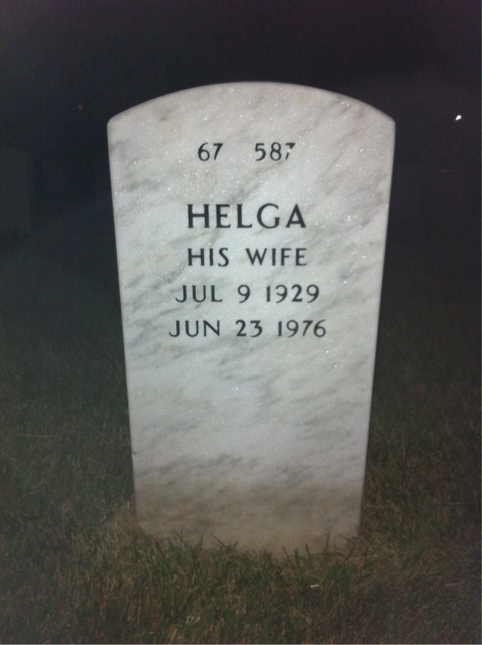 Back of headstone — Raymond Peck
