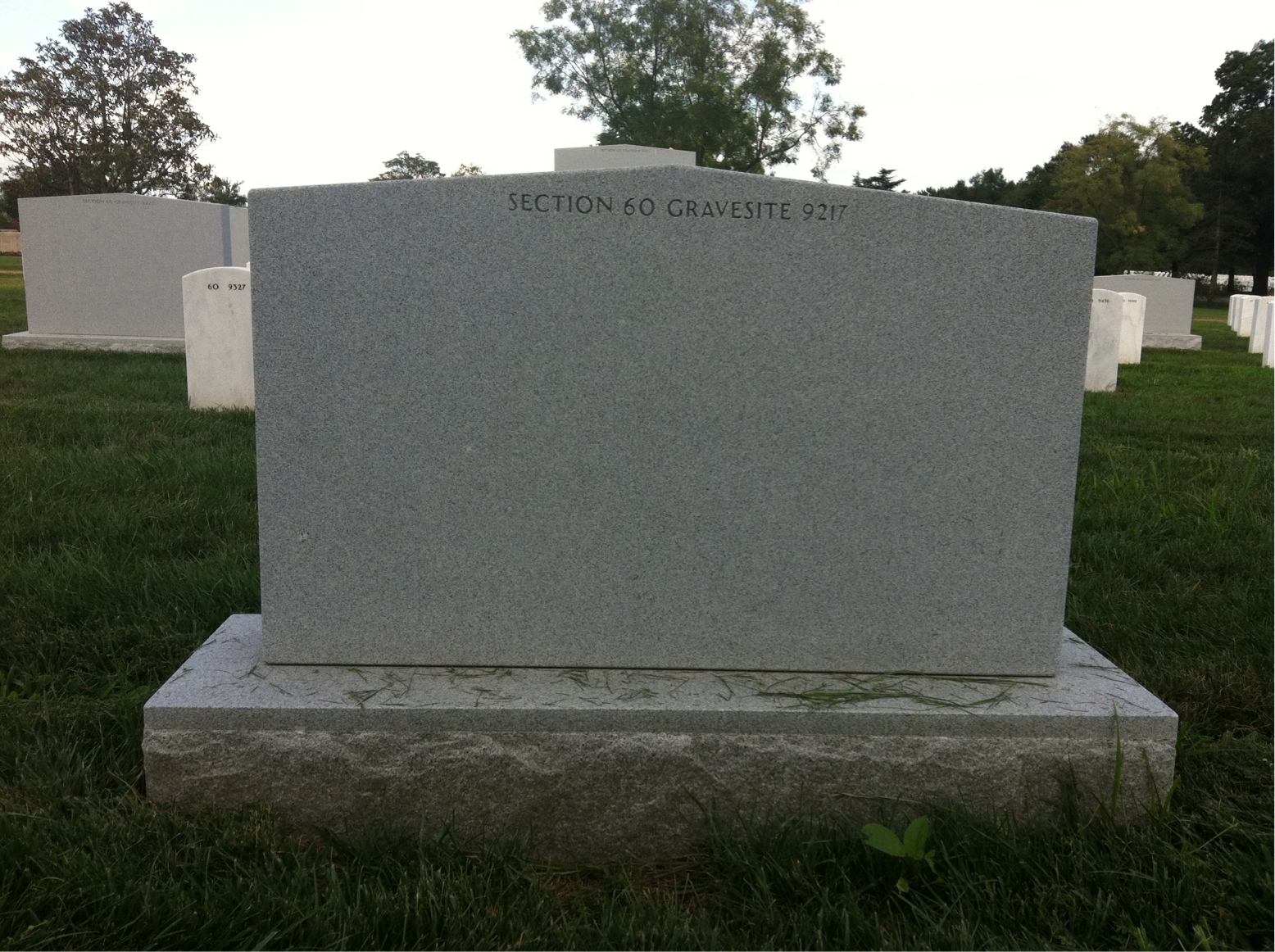 Back of headstone — Thomas Gramith