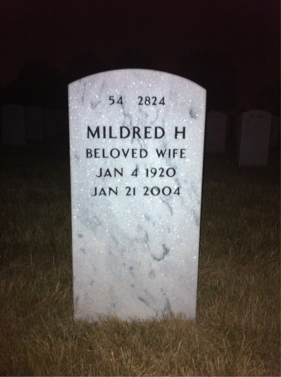 Back of headstone — Clyde Debaun