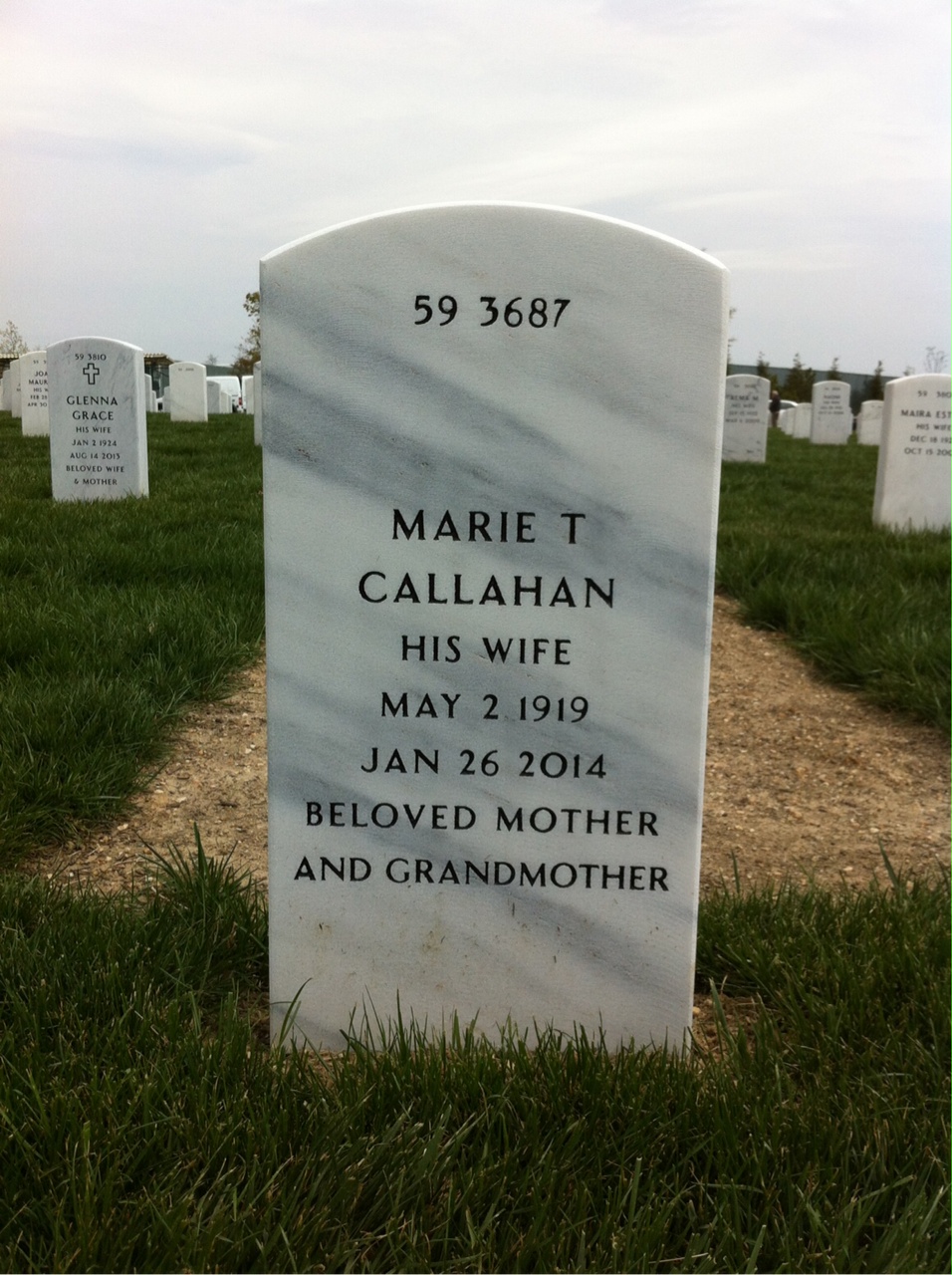 Back of headstone — Edward Roddy